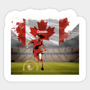 Canada T-Shirt, Unisex T-Shirt, Women’s World Cup, soccer t-shirts, football t-shirts, women’s football, Canadian national football team Sticker